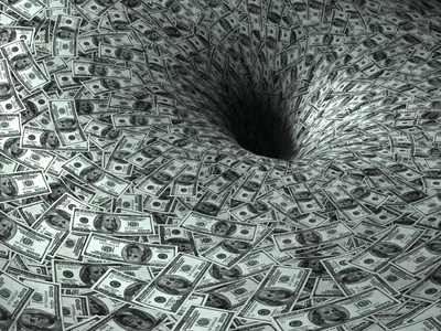 dollar's flow in black hole